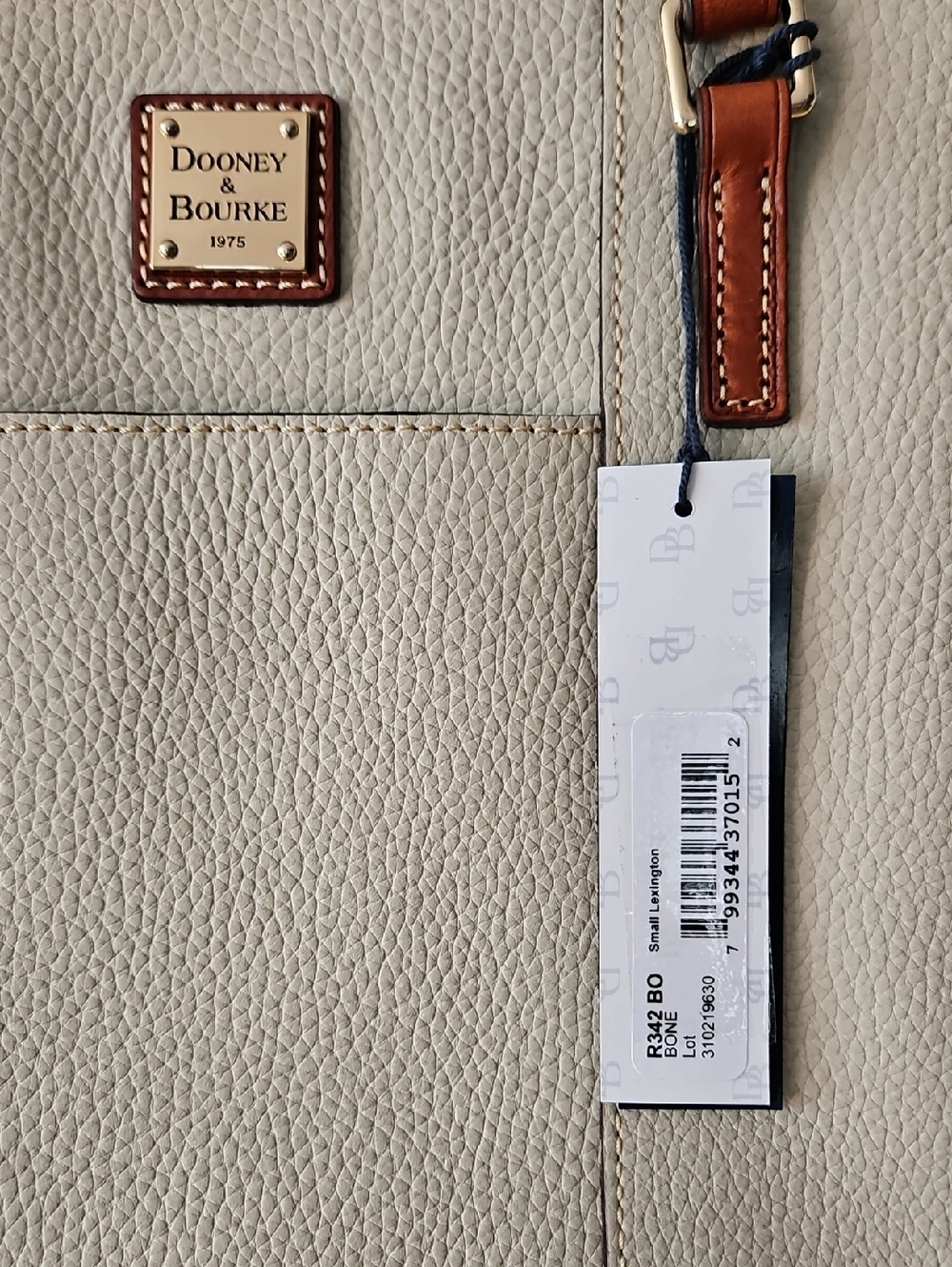 Dooney & Bourke Bone Pebble Leather Small Lexington Shoulder Bag - Picture 2 of 16